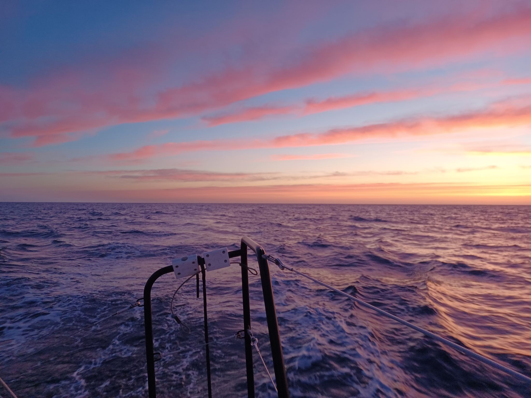 Coucher de soleil sur le golf de Gascogne
